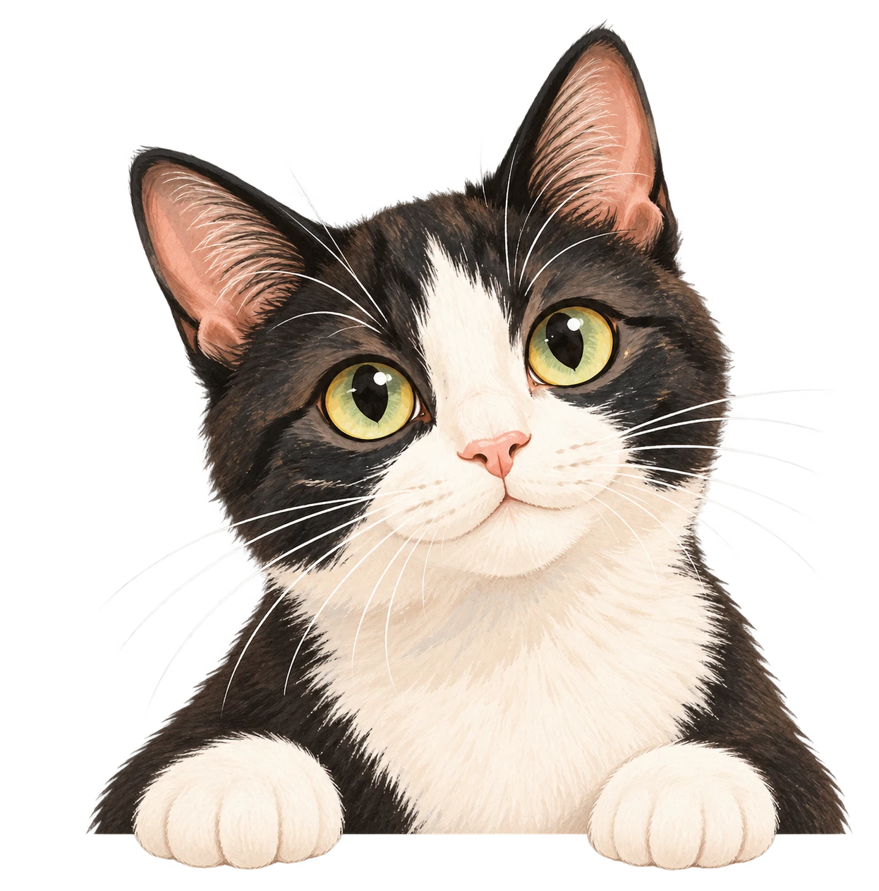 陪伴学习的奶牛猫
