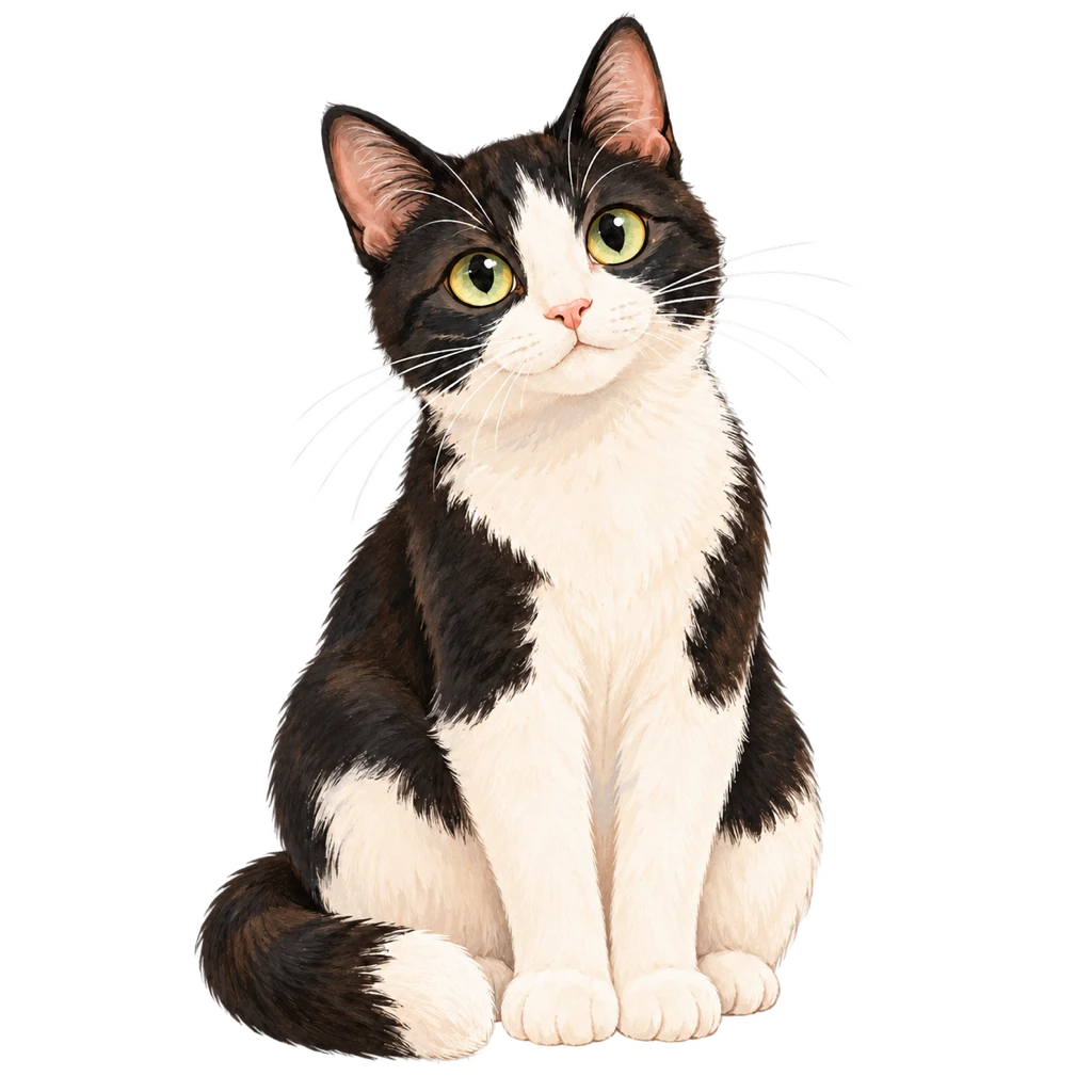 刚进入新题的奶牛猫